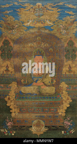 . Anglais : TRÈS RARE PEINTURE D'un bouddha. Chine, dynastie Ming, 15ème siècle. (144,1 81,9 cm) par Sotheby's . 8 septembre 2013, 14:17:57 anonymus 22. UN TRÈS RARE PEINTURE D'un bouddha. Chine, dynastie Ming, 15ème siècle. Sotheby's Banque D'Images