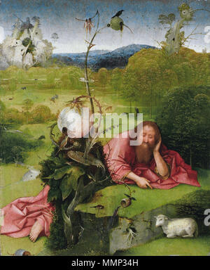 Saint Jean Baptiste dans le désert. 1489 ( ?). Jérôme Bosch 090FXD Banque D'Images