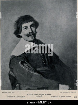 . Klassiker der Kunst de Gesamtausgaben, Achtundzwansigster : bande de Frans Hals, Des Meisters Gemälde : dans 322 Abbildungen, 1923 ( WILHELM Reinhold Valentiner) Portrait d'un jeune homme, cat. nr. Circa 1640 189 .. Après Frans Hals (1582/1583-1666) Noms alternatifs Frans Franchoisz Hals peintre et dessinateur néerlandais Description Date de naissance/décès 1582 ou 1583 26 août 1666 Lieu de naissance/décès Anvers Haarlem période de travail entre 1603 et 1666 circa circa lieu d'Haarlem contrôle d'autorité : Q167654 : VIAF ?100165653 ISNI : ?0000 0001 1453 225X ULAN : ?500027794 RCAC : ?n78091972 Banque D'Images