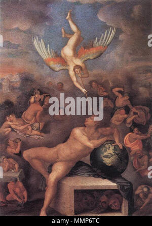Anglais : allégorie de la vie humaine . Entre 1570 et 1590. Alessandro Allori, allegoria della vita umana Banque D'Images