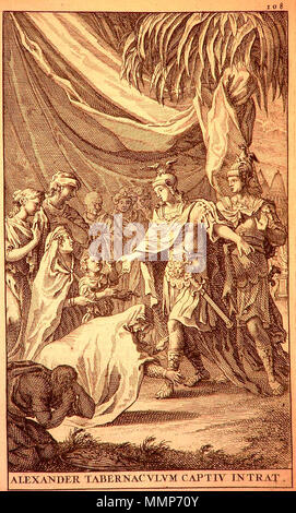 . Alexandre et Hephaistion entrez dans la tente de la famille royale en captivité de Darius - l'erreur de queens Hephaistion pour Alexandre, mais Alexandre répond, lui aussi est Alexandre. . 1696. Ce fichier n'est pas informations sur l'auteur. Alexandre et Hephaistion entrez dans la tente de la famille royale en captivité de Darius - l'erreur de queens Hephaistion pour Alexandre, mais Alexandre répond, lui aussi est Alexander (1696) Banque D'Images