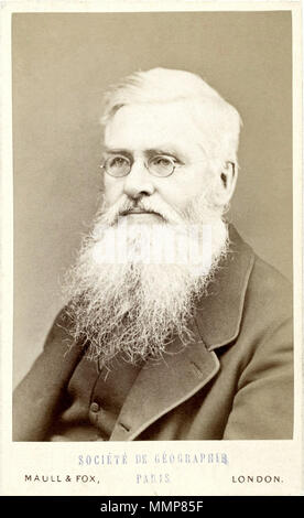. English : Alfred Russel Wallace (1823 - 1913), naturaliste, géographe, explorateur, anthropologue et biologiste britannique. Il est le co-découvreur de la théorie de l'évolution par la sélection naturelle avec Charles Darwin. Anglais : Alfred Russel Wallace (1823 - 1913), naturaliste britannique, géographe, explorateur, anthropologue et biologiste. Mieux connu pour concevoir de manière indépendante la théorie de l'évolution par sélection naturelle, avec Charles Darwin. . Vers 1880. 2013-04-14 pour le téléchargement. Maull & Fox photographes, Londres. Télécharger, croix et la restauration par Jebulon Alfred Russel Wallace Maul Banque D'Images