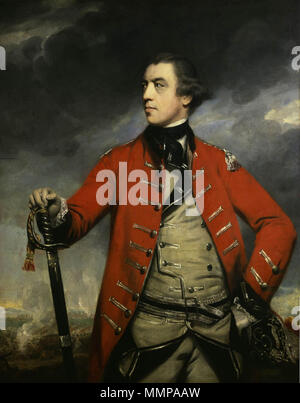 . Anglais : Portrait du général britannique John Burgoyne Le Général John Burgoyne. circa 1766. BurgoyneByReynolds Banque D'Images