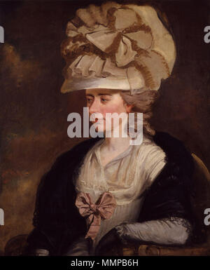 . Portrait de la future femme du général Alexandre d'Arblay (elle n'épouse cet immigré français qu'en 1793), Frances, alias 'Fanny' Burney (1752-1840), écrivain britannique, par son frère. Frances d'Arblay ('Fanny Burney'). vers 1784-1785. Frances d'Arblay ('Fanny Burney') par Edward Francisco Burney Banque D'Images