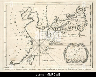 . Nederlands : Kaart van le Japon, la Chine en Corée. Kaart van de Eilanden van Japon, en van 't Eiland demi Koréa, rencontre de Kusten van Chine, van Pekin tot Canton. Carte des Isles du Japon et la Presqu'île de Coree, avec les Costes de la Chine Depuis Pekin jusqu'a Canton. Anglais : Carte du Japon, Chine et Corée. Kaart van de Eilanden van Japon, en van 't Eiland demi-Kor ? ?a, rencontre de Kusten van Chine, van Pekin tot Canton. Carte des Isles du Japon et la Presqu'île de Coree, avec les Costes de la Chine Depuis Pekin jusqu'a Canton. Nederlands : Kaart van le Japon, la Chine en Corée English : Carte du Japon, Chine Banque D'Images