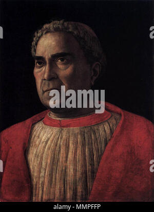 Le Cardinal Ludovico Mezzarota Scarampi appelé Lodovico Trevisan. Entre 1459 et 1460. Andrea Mantegna - Cardinal Lodovico Trevisan - WGA13953 Banque D'Images