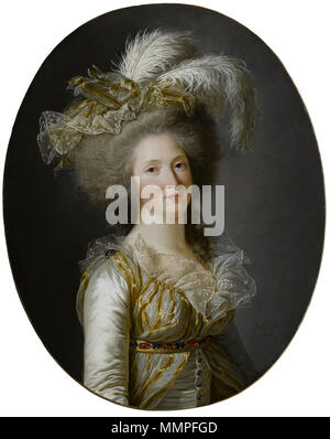 . Deutsch : Porträt Élisabeth Philippine Marie Hélène von Frankreich Portrait de Madame Élisabeth (1764-1794). 1788. Elisabeth Marie Philippine Joseph de Bourbon Labille-Guiard 1788 Banque D'Images