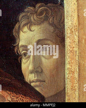 . Détail : Probablement l'auto-portrait Andrea Mantegna La présentation du Christ au temple. 1465-1466. Andrea Mantegna 049 détail possible self-portrait Banque D'Images