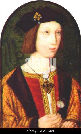 . Personne illustrée : Arthur tudor (1486-1502), Prince de Galles a été le premier fils du roi Henri VII d'Angleterre et Elizabeth d'York. Ce portrait est considéré comme le seul portrait contemporain de la gardienne. Anglo-Flemish School, Arthur, Prince de Galles (Granard portrait) -003 Banque D'Images