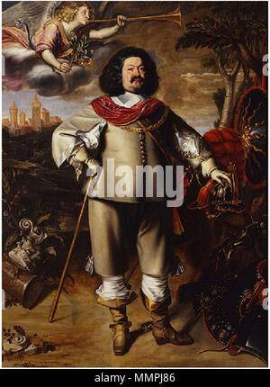 Anglais : Portrait du Comte Ottavio Piccolomini Nederlands : Portret van Graaf Ottavio Piccolomini . circa 1650. Anselm van Hulle - Portrait du Comte Ottavio Piccolomini Banque D'Images