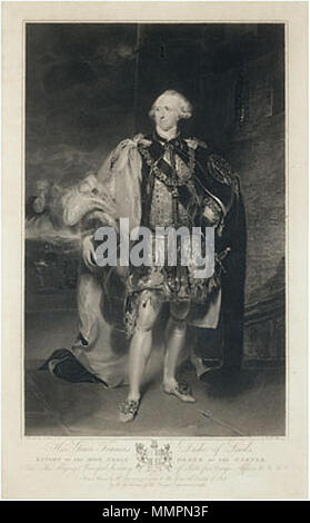 . Francis Osborne - 5e duc de Leeds (1751-99) La grâce de François Duc de Leeds, CHEVALIER DE L'ordre le plus noble de la jarretière Secrétaire d'État principal de Sa Majesté aux Affaires étrangères à partir d'un portrait de M. Lawrence, présenté à sa grâce la Duchesse de Leeds par les messieurs de la département d'exportations en 1792 . vers 1792. Osborne-Francis-3 Banque D'Images