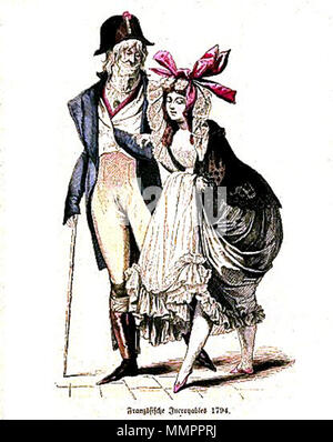 . Sv:incroyables. Källa : [1]. . 1794. Lesincroyables Banque D'Images