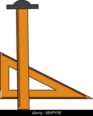 Définir des règles pour mesurer l'icône vector illustration design isolés Illustration de Vecteur