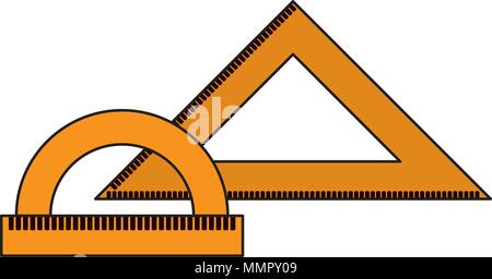 Définir des règles pour mesurer l'icône vector illustration design isolés Illustration de Vecteur