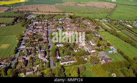 Photo aérienne de Winchelsea dans l'East Sussex, le plus petit village en Angleterre Banque D'Images