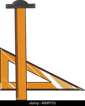 Définir des règles pour mesurer l'icône vector illustration design isolés Illustration de Vecteur