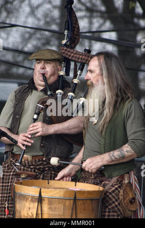 Clanadonia fonctionne à Glasgow Green, Glasgow, Ecosse, au mois de mars pour l'indépendance le 5 mai, 2018 Banque D'Images