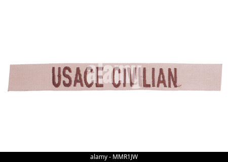 Badge uniforme civil usace Banque D'Images