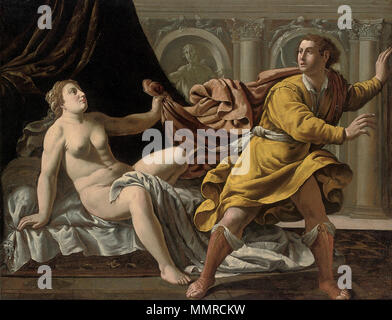 Joseph et la femme de Potiphar Marcantonio Bassetti - Giuseppe e Putifarre della moglie Banque D'Images