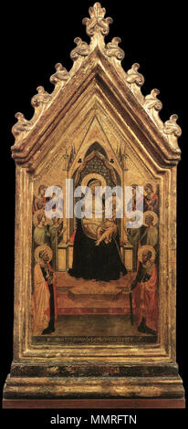 . Bernardo Daddi, La Madone et lEnfant ont intronisé avec les anges et les Saints Tempera sur bois, 56 x 26 cm Galleria degli Uffizi, Florence English : La Madone et lEnfant ont intronisé avec les anges et les Saints . 1334. Bernardo Daddi, La Madone et lEnfant ont intronisé avec les anges et les Saints Banque D'Images