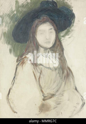 Julie Manet au chapeau de la liberté. 1894. Berthe Morisot - Julie Manet au chapeau Liberty Banque D'Images