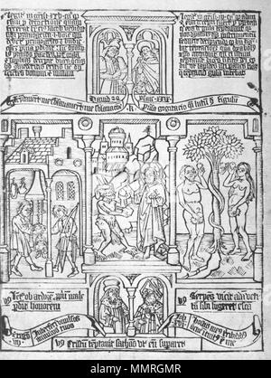 Biblia pauperum (Anglais : Poor Man's Bible) . vers 1470. Biblia pauperum Banque D'Images