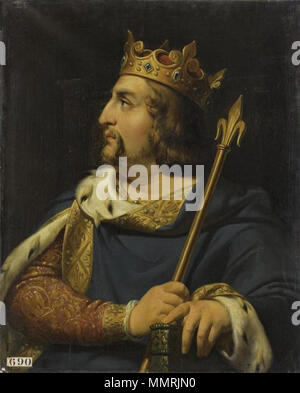 . Portraits des rois de France est une série de portraits en service entre 1837 et 1838 par Louis Philippe I et peint par divers artistes pour le Musée historique de Versailles. Louis VI, dit le Gros, roi de France (1078-1137). 1837. Blondel - Louis VI de France Banque D'Images