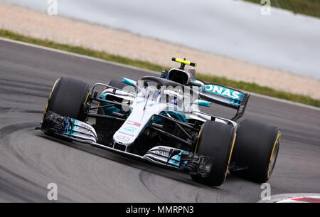 12.05.2018.Valtteri Bottas (FIN) Mercedes AMG Petronas Motorsport au Championnat du Monde de Formule 1, Grand Prix d'Espagne, la qualification, Barcelone, Espagne Banque D'Images