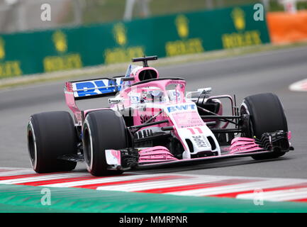 12.05.2018 Sergio Perez (MEX) Sahara Force India F1 Team au Championnat du Monde de Formule 1, Grand Prix d'Espagne, la qualification, Barcelone, Espagne Banque D'Images