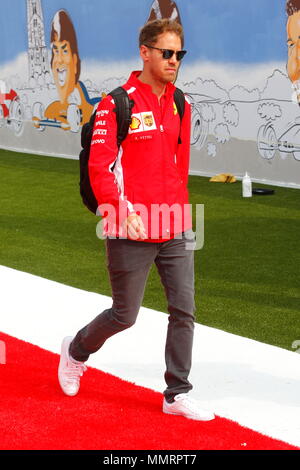 12.05.2018.Sebastian Vettel (GER) Scuderia Ferrari au championnat du Monde de Formule 1, Grand Prix d'Espagne, la qualification, Barcelone, Espagne Banque D'Images