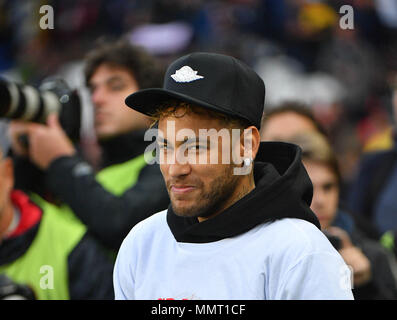 Paris, France. 12 mai 2018. Le match de football entre le Paris Saint-Germain et le Stade Rennais au Parc des Princes à Paris, le samedi 12 mai 2018 : Crédit Avenir Photos/Alamy Live News Banque D'Images