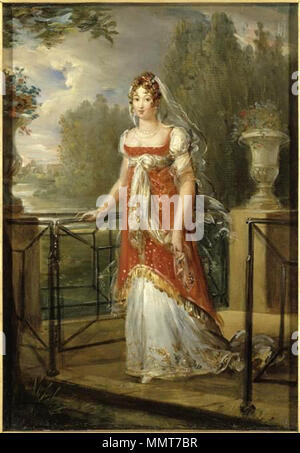 Portrait de Caroline Murat, née Bonaparte (1782-1839). début du 19ème siècle. Carolinem Banque D'Images