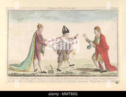 . Caricature politique français ; la satire de la troisième Coalition ; l'enfance est de tout âge. Premiere age.. Juin 1797. Les bibliothèques Bodleian, l'enfance est de tout age Premiere age Banque D'Images