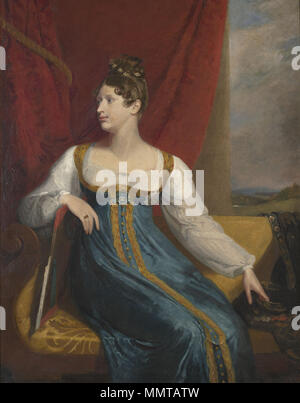 . La princesse Charlotte Augusta de galles (1796-1817), fille du roi George IV du Royaume-Uni et de Hanovre, par mariage, princesse de Saxe-Cobourg-Saalfeld. La princesse Charlotte Augusta de galles (1796-1817). vers 1817. La princesse Charlotte de galles Banque D'Images