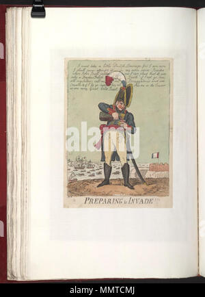 . La satire de la peur de l'invasion française, 1794-1805. (La caricature politique) prépare à envahir ! ! !. 28 juillet 1803. Les bibliothèques Bodleian, prépare à envahir Banque D'Images