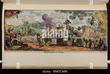 . La satire de Napoléon le retour de l'île d'Elbe et les Cent Jours. (La caricature politique) de préparer la guerre. 1 juin 1815. Les bibliothèques Bodleian, préparer la guerre Banque D'Images