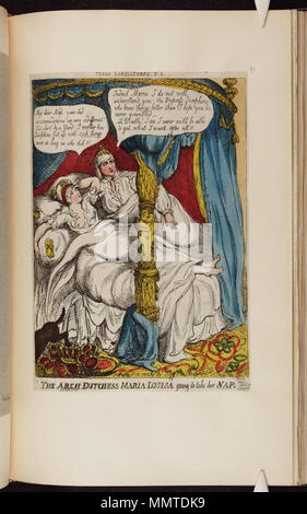 . Caricature de Napoléon I. (British caricature politique) L'arche dutchess Maria Louisa va prendre son PAN. 12 avril 1810. Les bibliothèques Bodleian, l'arche dutchess Maria Louisa va prendre son pan Banque D'Images