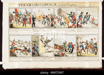 . La satire de la campagne de Russie de Napoléon. (La caricature politique) Le grand Emperor's campagne grande. 18 avril 1813. Les bibliothèques Bodleian, la grande campagne de l'empereur grand Banque D'Images