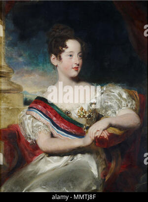 . Anglais : Dona (Dame) Maria II, reine de Portugal, à l'âge de 10 ans, 1829 . 1829. Maria II Portugal 1829 Banque D'Images