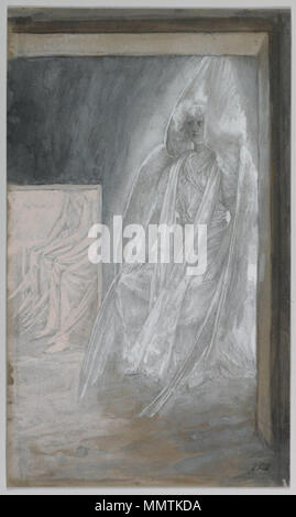 Français : L'Ange assis sur la pierre du tombeau Anglais : l'Ange assis sur la pierre du tombeau . Entre 1886 et 1894. Le Musée de Brooklyn - L'Ange assis sur la pierre du tombeau (L'Ange assis sur la pierre du tombeau) - James Tissot Banque D'Images