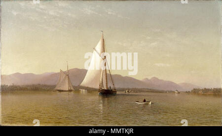 L'Hudson à l'. Tappan Zee circa 1876. Le Musée de Brooklyn - l'Hudson à l'Auguste Tappan Zee - Francis Silva - dans l'ensemble Banque D'Images