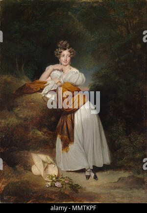 Portrait de la princesse Sophie de Suède (1801-1865), grande-duchesse de Bade. 1831. Winterhalter Markgraefin Sophie Banque D'Images