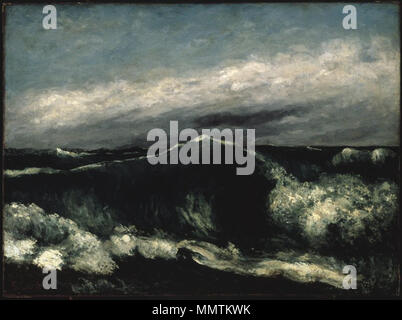 Le Wave (La vague). vers 1869. Brooklyn Museum - The Wave (La Vague) - Gustave Courbet Banque D'Images