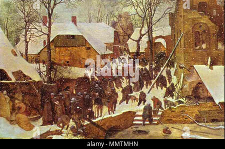 Deutsch : Die Anbetung der Könige im Schnee English : Adoration des Mages dans un paysage d'hiver . 1567. Bruegel119 Banque D'Images