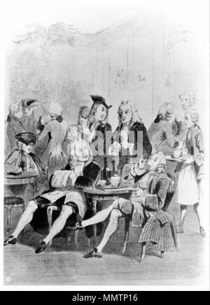 . Anglais : Café de Procope à Paris en 1743. . 1743. Cafe de Procope 1743 inconnu Banque D'Images