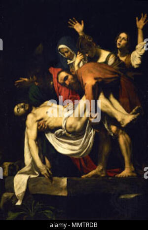 La mise au tombeau du Christ. vers 1602-1603. La déposition du Christ (Caravaggio) Banque D'Images