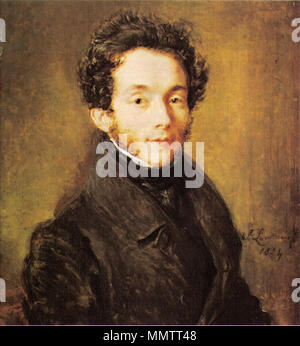 Portrait de Carl Maria von Weber. L'année 1814. Carl Maria von Weber 1814 Banque D'Images