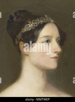 . Anglais : Détail de Sarah Margaret Carpenter's portrait de Ada Lovelace Ada Lovelace portrait de Charpentier - détail Banque D'Images