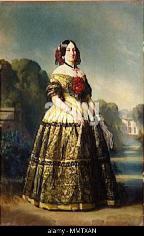 Anglais : Portrait de l'Infante Luisa Fernanda, duchesse de Montpensier (1832-1897), duchesse de Montpensier Español : Maria Luisa de Bourbon . 1847. Maria Luisa Fernanda de Borbon Banque D'Images