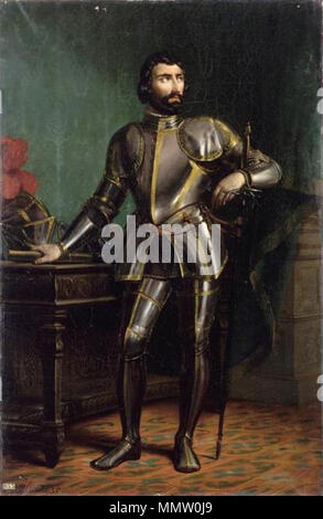 . English : copie d'après un original jadis au Château de Beauregard ; commandé par Louis-Philippe pour le musée historique de Versailles en 1834 English : Charles III, Duce de Bourbon, Dit le Connetable de Bourbon, connétable de France (1490-1527) . 1835. Charles III, duc de Bourbon Banque D'Images